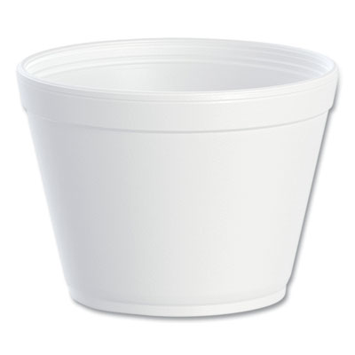 DART Foam Containers, Extra Squat, 16 oz, White, 25/Bag, 20 Bags/Carton - OrdermeInc