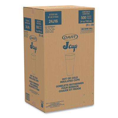 Foam Drink Cups, Hot/Cold, 24 oz, White, 25/Bag, 20 Bags/Carton OrdermeInc OrdermeInc