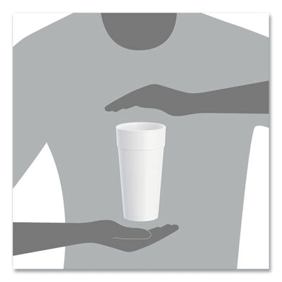 Foam Drink Cups, Hot/Cold, 24 oz, White, 25/Bag, 20 Bags/Carton OrdermeInc OrdermeInc