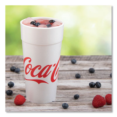 Coca-Cola Foam Cups, 24 oz, White/Red, 20/Bag, 25 Bags/Carton OrdermeInc OrdermeInc