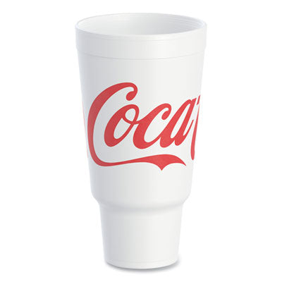 Coca-Cola Foam Cups, 44 oz, White/Red, 20/Bag, 15 Bags/Carton OrdermeInc OrdermeInc