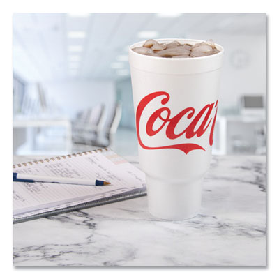 Coca-Cola Foam Cups, 44 oz, White/Red, 20/Bag, 15 Bags/Carton OrdermeInc OrdermeInc