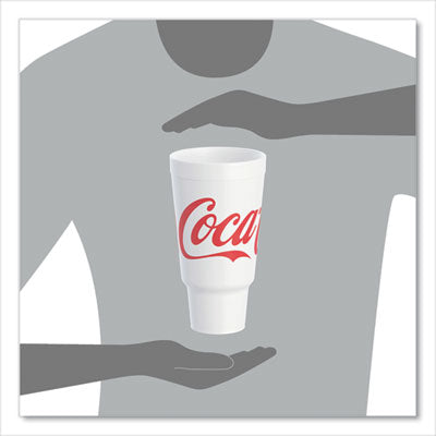 Coca-Cola Foam Cups, 44 oz, White/Red, 20/Bag, 15 Bags/Carton OrdermeInc OrdermeInc