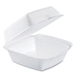 DART Foam Hinged Lid Containers, 6 x 5.78 x 3, White, 500/Carton - OrdermeInc