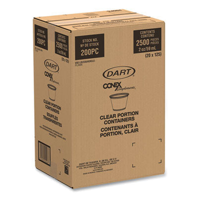 DART Conex Complements Portion/Medicine Cups, 2 oz, Clear, 125/Bag, 20 Bags/Carton - OrdermeInc