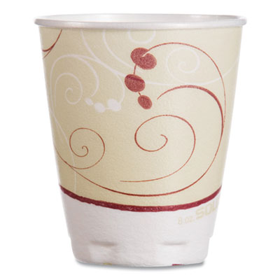 Trophy Plus Dual Temperature Insulated Cups in Symphony Design, 8 oz, Beige, 100/Pack OrdermeInc OrdermeInc