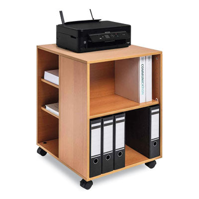 Flexible Multi-Functional Cart for Office Storage, Wood, 6 Shelves, 20.79 x 23.31 x 29.45, Beech OrdermeInc OrdermeInc
