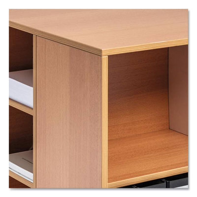 Flexible Multi-Functional Cart for Office Storage, Wood, 6 Shelves, 20.79 x 23.31 x 29.45, Beech OrdermeInc OrdermeInc
