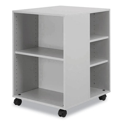 Flexible Multi-Functional Cart for Office Storage, Wood, 6 Shelves, 20.79 x 23.31 x 29.45, Gray OrdermeInc OrdermeInc
