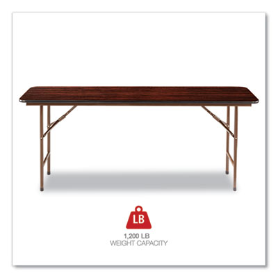 Wood Folding Table, Rectangular, 71.88w x 17.75d x 29.13h, Mahogany OrdermeInc OrdermeInc
