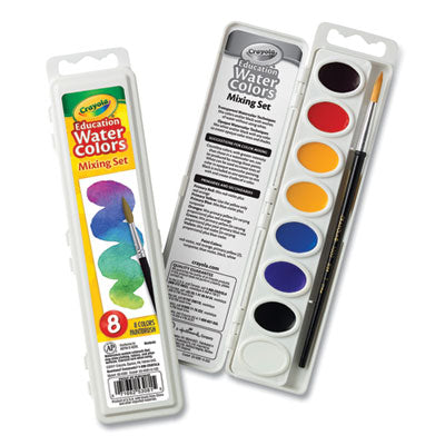 Crayola® Watercolor Mixing Set, 7 Assorted Colors, Palette Tray - OrdermeInc