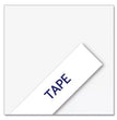 TZ Industrial Series Fabric Iron-On Tape, 0.47" x 9.8 ft, Navy on White OrdermeInc OrdermeInc