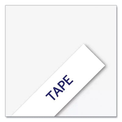TZ Industrial Series Fabric Iron-On Tape, 0.47" x 9.8 ft, Navy on White OrdermeInc OrdermeInc