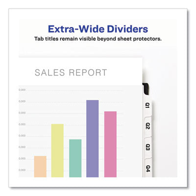 Print and Apply Index Maker Clear Label Dividers, Extra Wide Tabs, 8-Tab, 11.25 x 9.25, White, 5 Sets OrdermeInc OrdermeInc