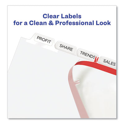 Print and Apply Index Maker Clear Label Dividers, Extra Wide Tabs, 8-Tab, 11.25 x 9.25, White, 5 Sets OrdermeInc OrdermeInc