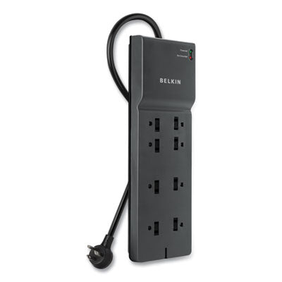 Home/Office Surge Protector, 8 AC Outlets, 8 ft Cord, 2,500 J, Black OrdermeInc OrdermeInc