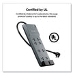 Home/Office Surge Protector, 8 AC Outlets, 6 ft Cord, 3,390 J, White OrdermeInc OrdermeInc