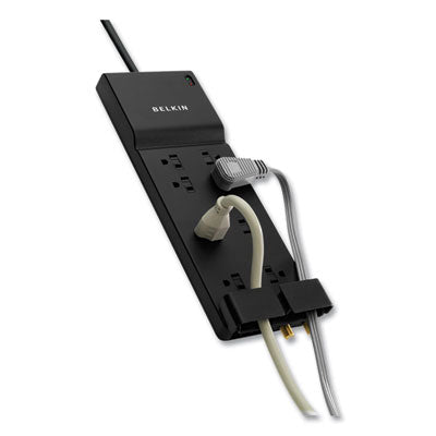 BELKIN COMPONENTS Home/Office Surge Protector, 8 AC Outlets, 12 ft Cord, 3,390 J, Dark Gray