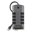 BELKIN COMPONENTS Pivot Plug Surge Protector, 12 AC Outlets, 8 ft Cord, 4,320 J, Gray