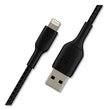 BOOST CHARGE Braided Apple Lightning to USB-A ChargeSync Cable, 6.6 ft, Black OrdermeInc OrdermeInc