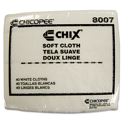 CHICOPEE, INC Soft Cloths, 13 x 15, White, 40/Pack, 30 Packs/Carton - OrdermeInc