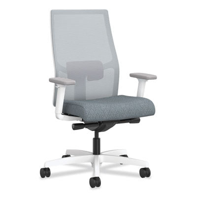 Ignition 2.0 4-Way Stretch Mid-Back Task Chair, Supports 300 lb, 17" to 21" Seat Ht, Basalt/Fog/White OrdermeInc OrdermeInc