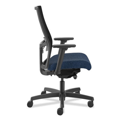 Ignition 2.0 4-Way Stretch Mid-Black Mesh Task Chair, Supports 300 lb, 17" to 21" Seat Ht, Navy/Black OrdermeInc OrdermeInc