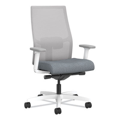 Ignition 2.0 4-Way Stretch Mid-Back Mesh Task Chair, Up to 300 lb, 17" - 20" Seat Ht, Basalt/Fog/White OrdermeInc OrdermeInc