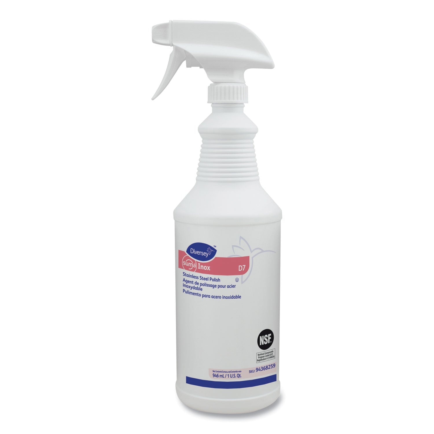 Suma Inox D7, 32 oz Spray Bottle, 6/Carton - OrderMe