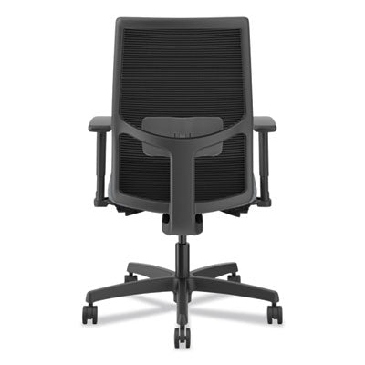 Ignition 2.0 4-Way Stretch Mid-Back Mesh Task Chair, Gray Adjustable Lumbar Support, Basalt/Black OrdermeInc OrdermeInc