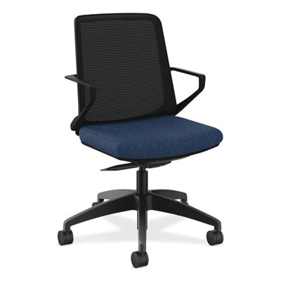 Cliq Office Chair, Supports Up to 300 lb, 17" to 22" Seat Height, Navy Seat, Black Back/Base OrdermeInc OrdermeInc