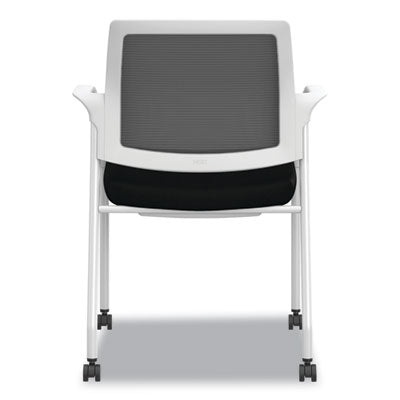 Ignition Series Mesh Back Mobile Stacking Chair, Fabric Seat, 25 x 21.75 x 33.5, Black/White, Ships in 7-10 Business Days OrdermeInc OrdermeInc