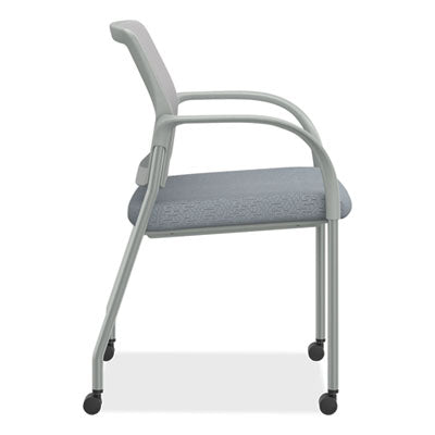 Ignition Series Mesh Back Mobile Stacking Chair, 25 x 21.75 x 33.5, Basalt/Fog, Textured Silver Base, Ships in 7-10 Bus Days OrdermeInc OrdermeInc