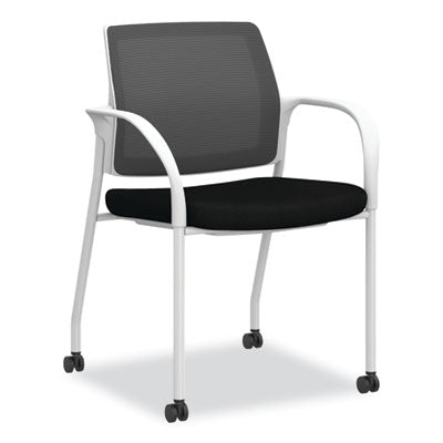 Ignition Series Mesh Back Mobile Stacking Chair, Fabric Seat, 25 x 21.75 x 33.5, Black/White, Ships in 7-10 Business Days OrdermeInc OrdermeInc