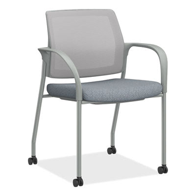 Ignition Series Mesh Back Mobile Stacking Chair, 25 x 21.75 x 33.5, Basalt/Fog, Textured Silver Base, Ships in 7-10 Bus Days OrdermeInc OrdermeInc