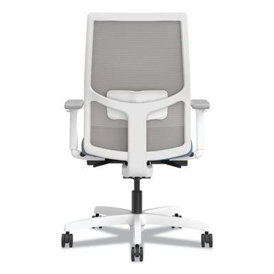 Ignition 2.0 4-Way Stretch Mid-Back Mesh Task Chair, White Lumbar Support, Carolina/Fog/White OrdermeInc OrdermeInc