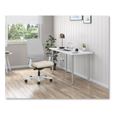 Ignition 2.0 4-Way Stretch Mid-Back Task Chair, White Adjustable Lumbar Support, Biscotti/Fog/White OrdermeInc OrdermeInc