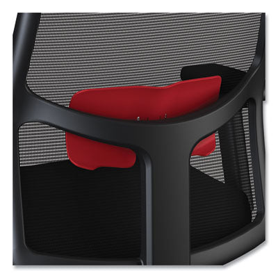 Ignition 2.0 4-Way Stretch Mid-Back Mesh Task Chair, Red Adjustable Lumbar Support, Black, Ships in 7-10 Business Days OrdermeInc OrdermeInc