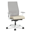 Ignition 2.0 4-Way Stretch Mid-Back Task Chair, White Adjustable Lumbar Support, Biscotti/Fog/White OrdermeInc OrdermeInc