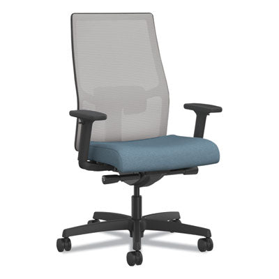 Ignition 2.0 4-Way Stretch Mid-Back Task Chair, Black Adjustable Lumbar Support, Carolina/Fog/Black OrdermeInc OrdermeInc