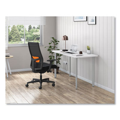 Ignition 2.0 4-Way Stretch Mid-Back Mesh Task Chair, Orange Adjustable Lumbar Support, Black OrdermeInc OrdermeInc