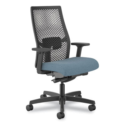 Ignition 2.0 Reactiv Mid-Back Task Chair, 17.25" to 21.75" Seat Height, Blue Fabric Seat, Black Back, Ships in 7-10 Bus Days OrdermeInc OrdermeInc