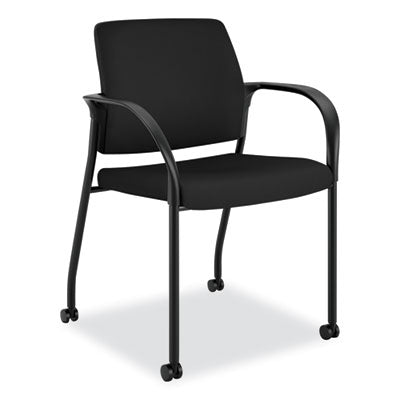 Ignition Series Guest Chair with Arms, Polyester Fabric Seat, 25" x 21.75" x 33.5", Black, Ships in 7-10 Business Days OrdermeInc OrdermeInc