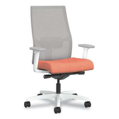 Ignition 2.0 4-Way Stretch Mid-Back Mesh Task Chair,White Lumbar Support, Passion Fruit/Fog/White OrdermeInc OrdermeInc