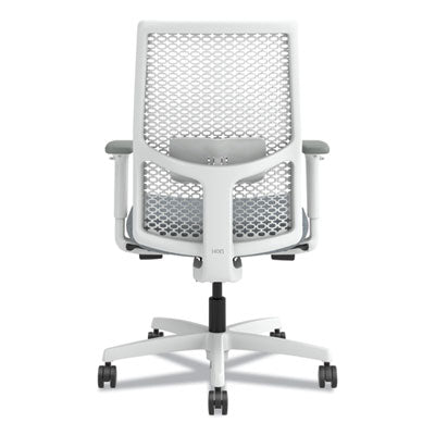 Ignition 2.0 Reactiv Mid-Back Task Chair, 17.25" to 21.75" Seat Height, Basalt Fabric Seat, White Back,Ships in 7-10 Bus Days OrdermeInc OrdermeInc