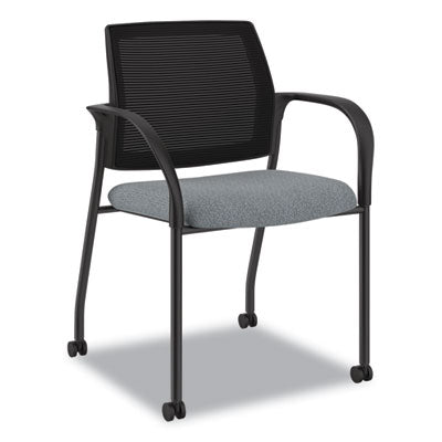 Ignition Series Mesh Back Mobile Stacking Chair, Fabric Seat, 25 x 21.75 x 33.5, Basalt/Black, Ships in 7-10 Business Days OrdermeInc OrdermeInc