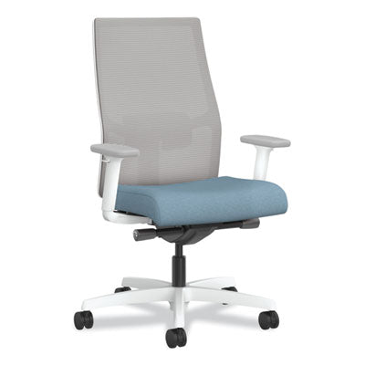 Ignition 2.0 4-Way Stretch Mid-Back Mesh Task Chair, White Lumbar Support, Carolina/Fog/White OrdermeInc OrdermeInc