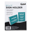 NU-DELL MANUFACTURING Clear Plastic Slanted L-Shaped Countertop Sign Holder, Side-Load, Horizontal/Vertical Orientation, 8.5 x 11 Insert