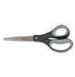 Everyday Titanium Softgrip Scissors, 8" Long, 3.1" Cut Length, Dark Gray Straight Handle OrdermeInc OrdermeInc