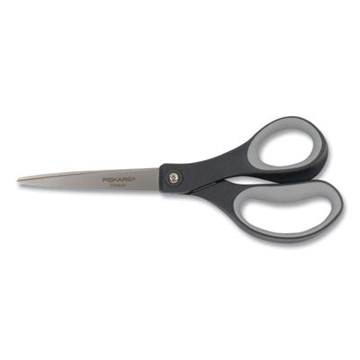 Everyday Titanium Softgrip Scissors, 8" Long, 3.1" Cut Length, Dark Gray Straight Handle OrdermeInc OrdermeInc